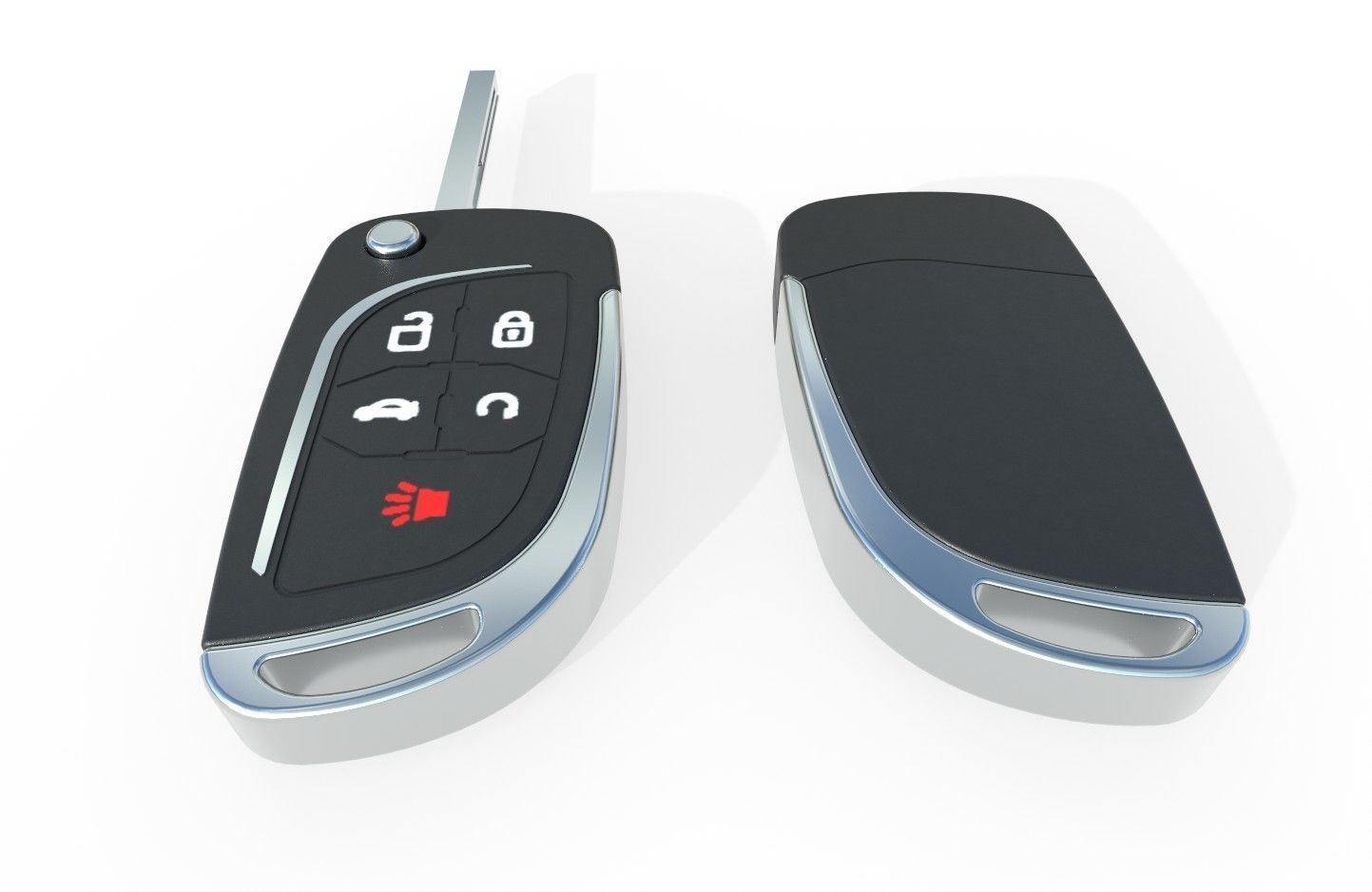 Car key Model 4 Low-poly 3D model_2