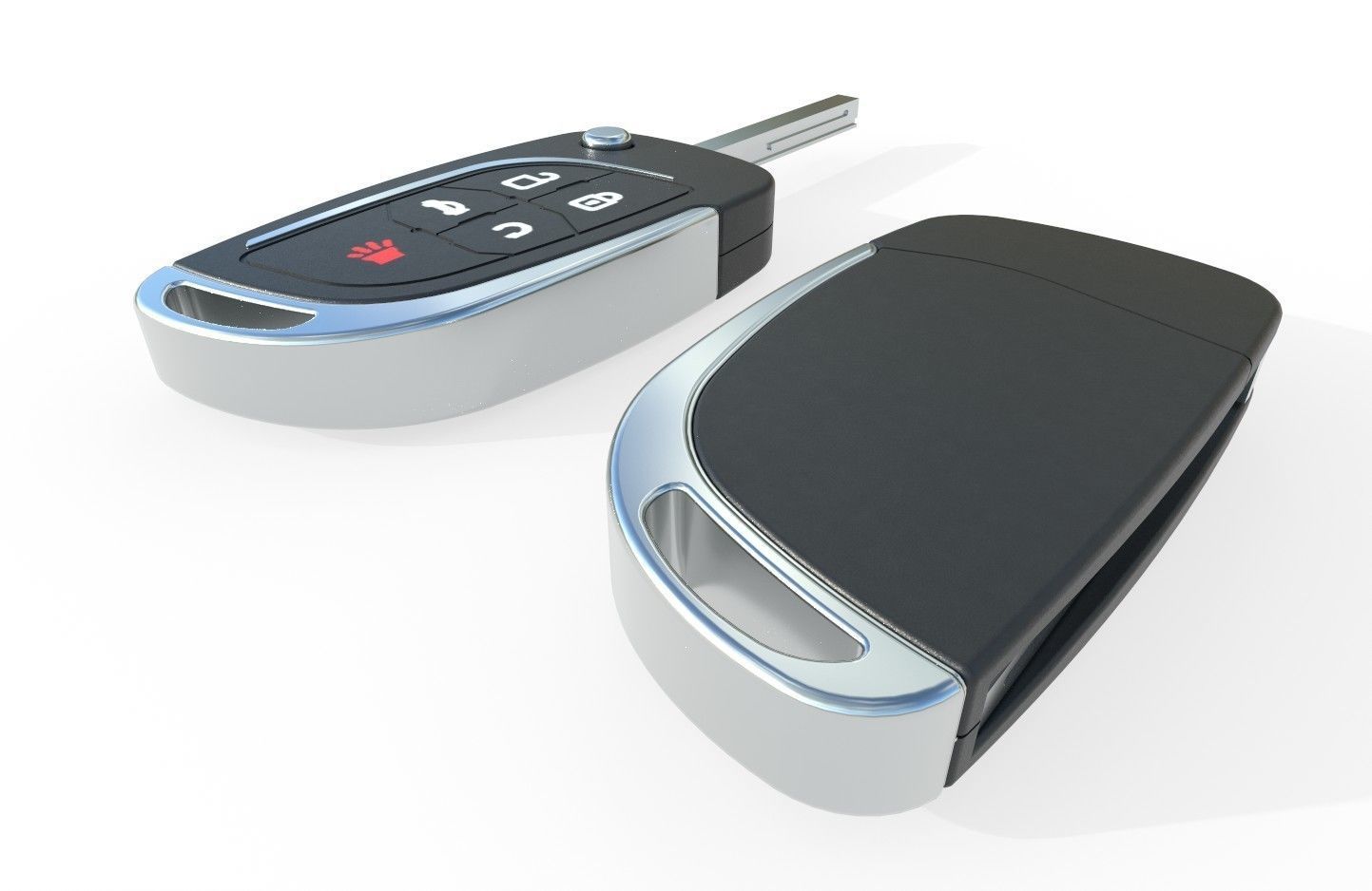 Car key Model 4 Low-poly 3D model_3