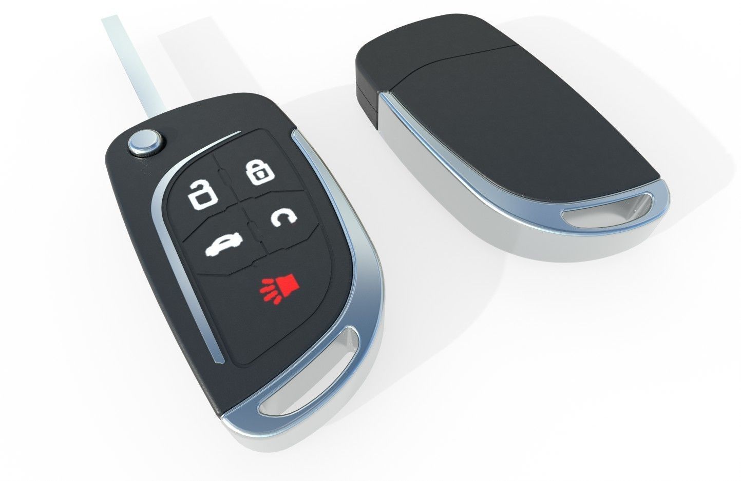 Car key Model 4 Low-poly 3D model_1