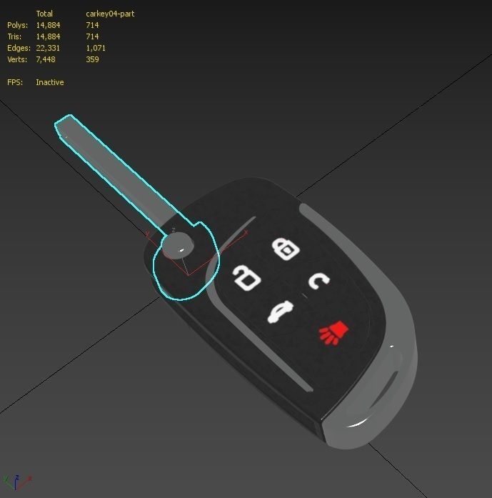 Car key Model 4 Low-poly 3D model_12