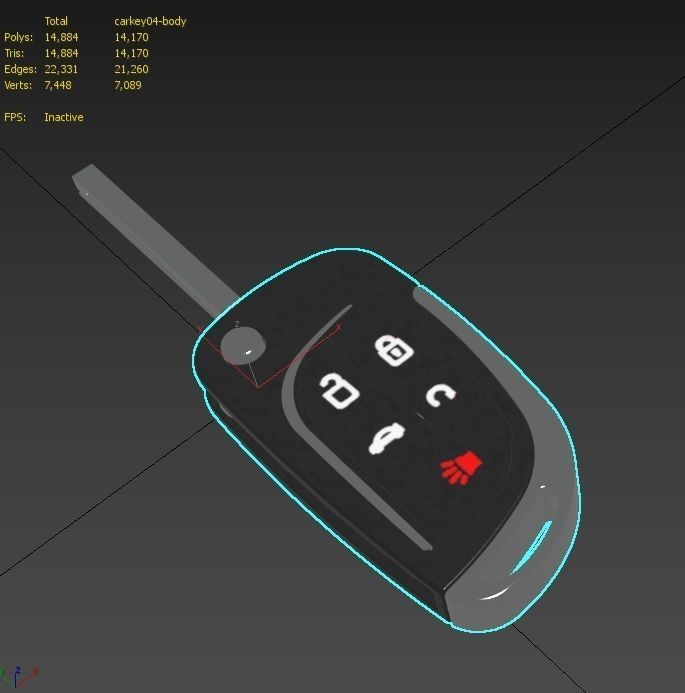Car key Model 4 Low-poly 3D model_25