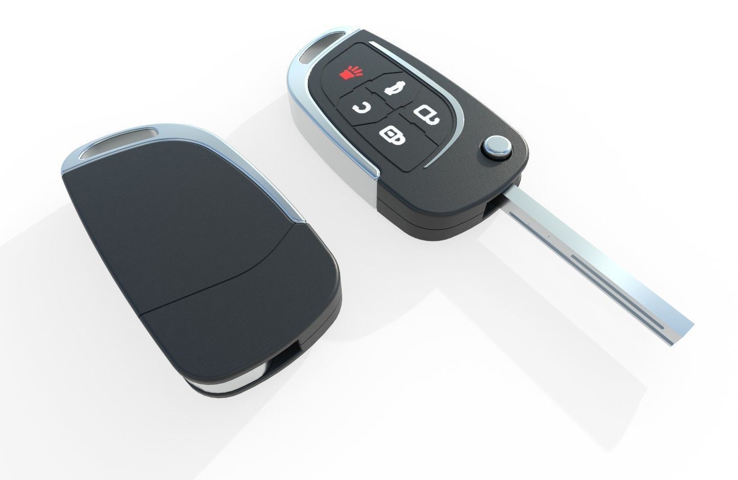 Car key Model 4 Low-poly 3D model_7