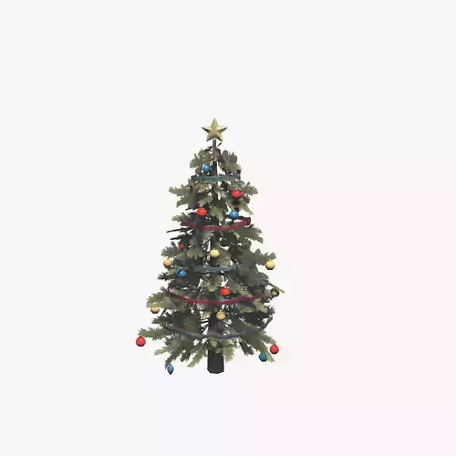 Christmas tree Low-poly 3D model