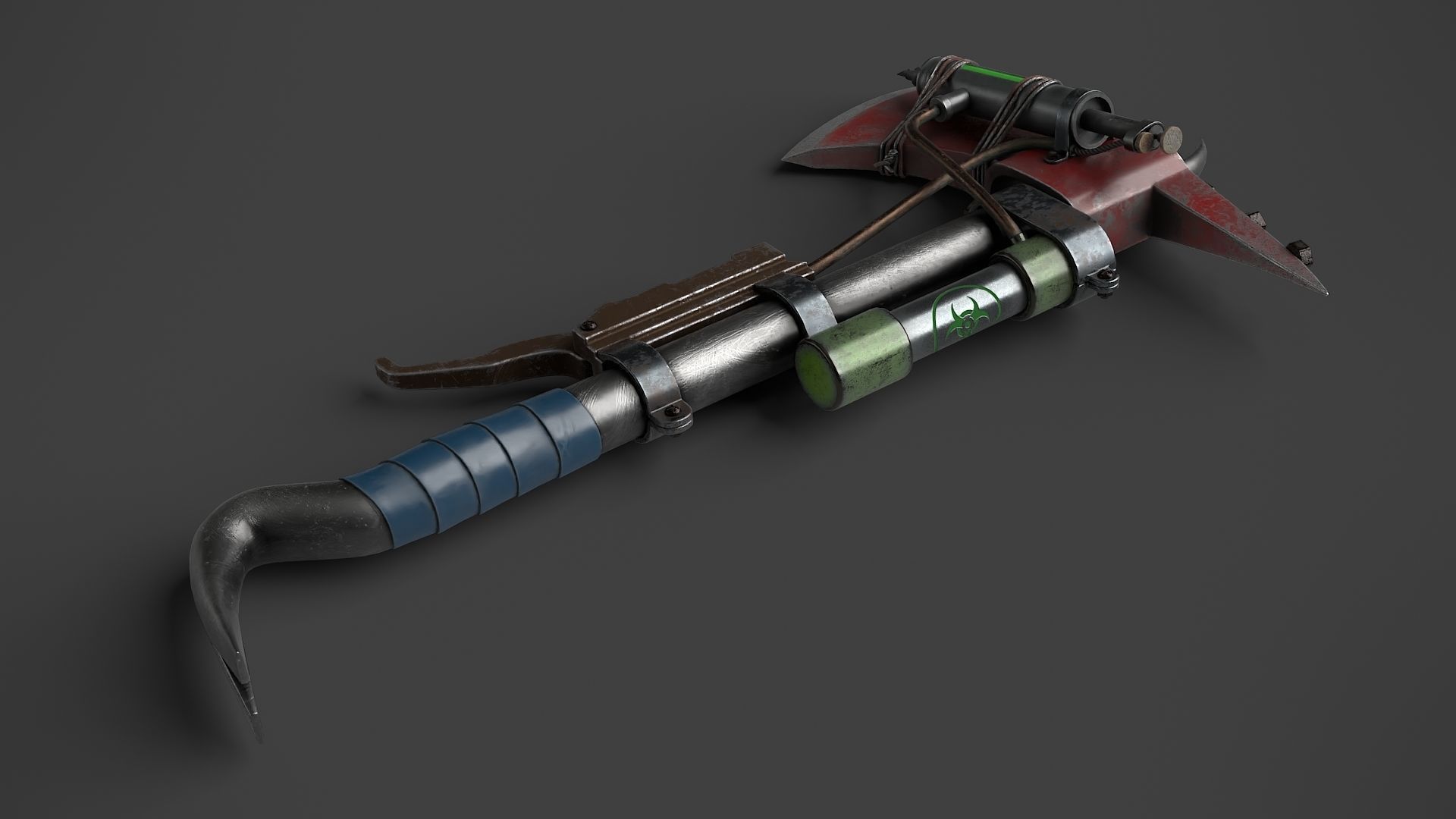 Modifiable Strike Weapon 20 Low-poly 3D model_2