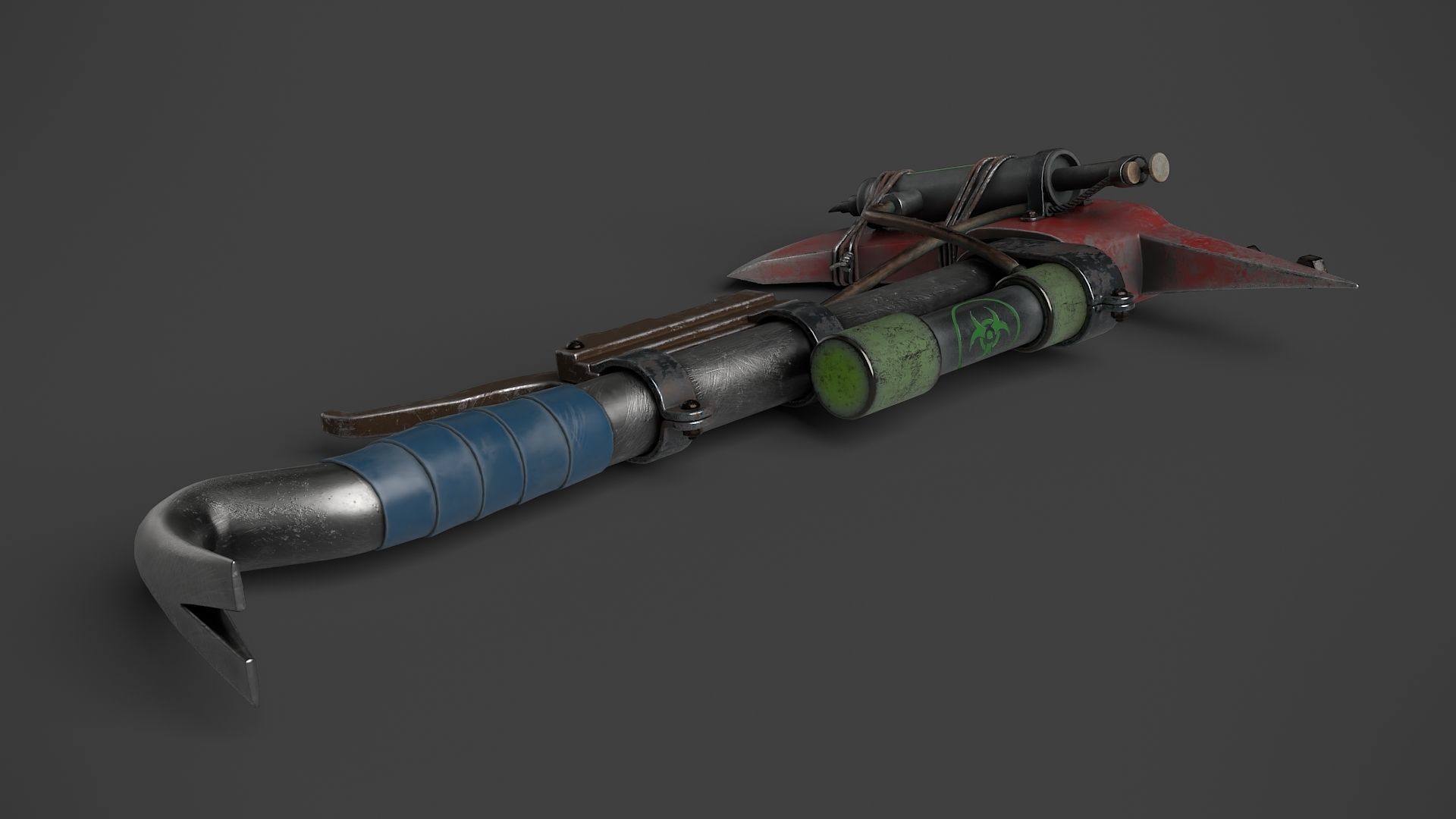 Modifiable Strike Weapon 20 Low-poly 3D model_6