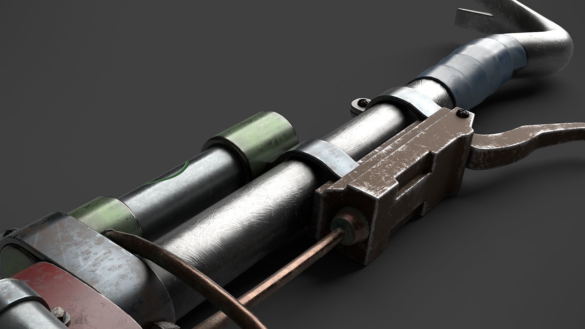 Modifiable Strike Weapon 20 Low-poly 3D model_9