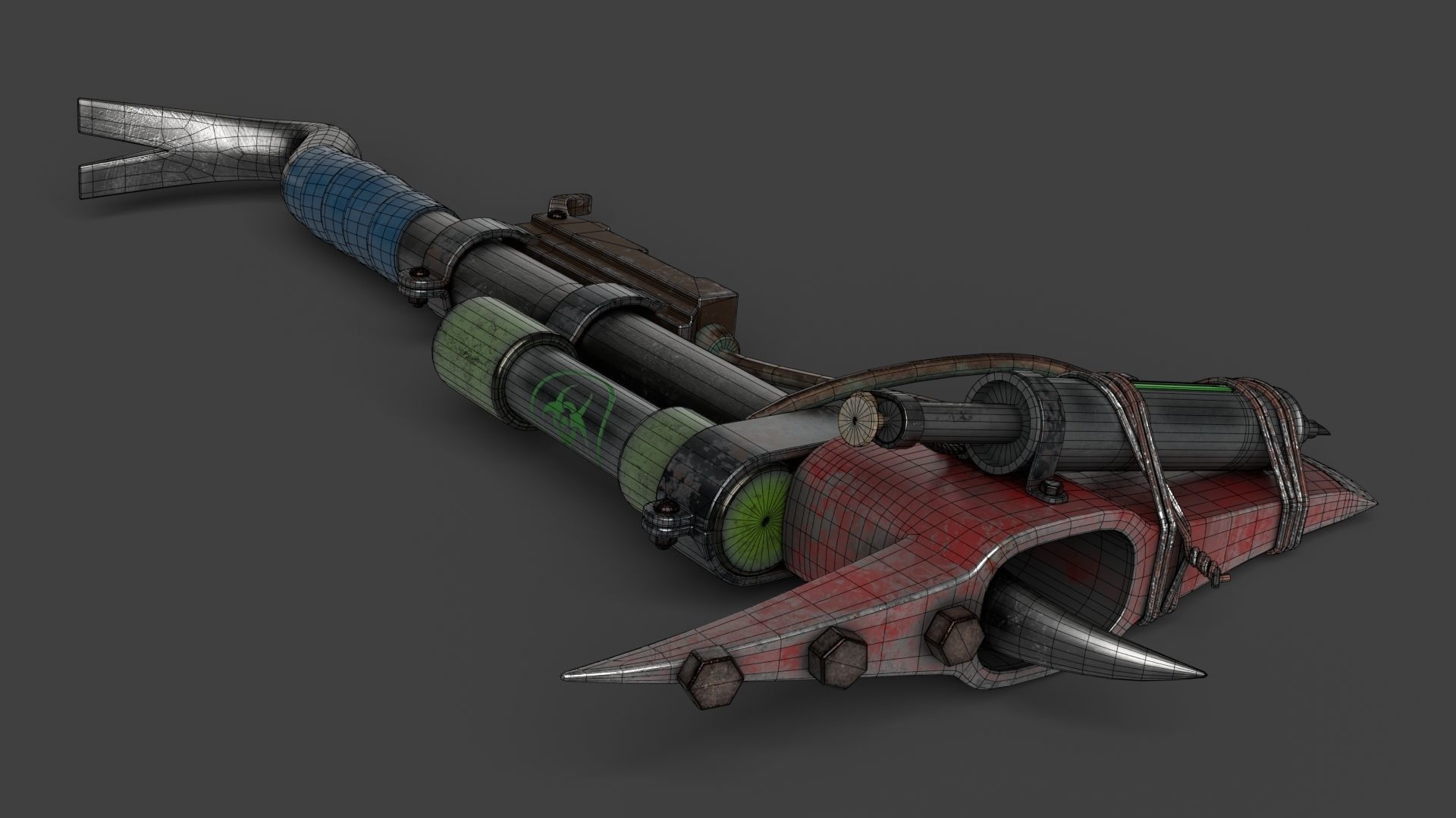 Modifiable Strike Weapon 20 Low-poly 3D model_14