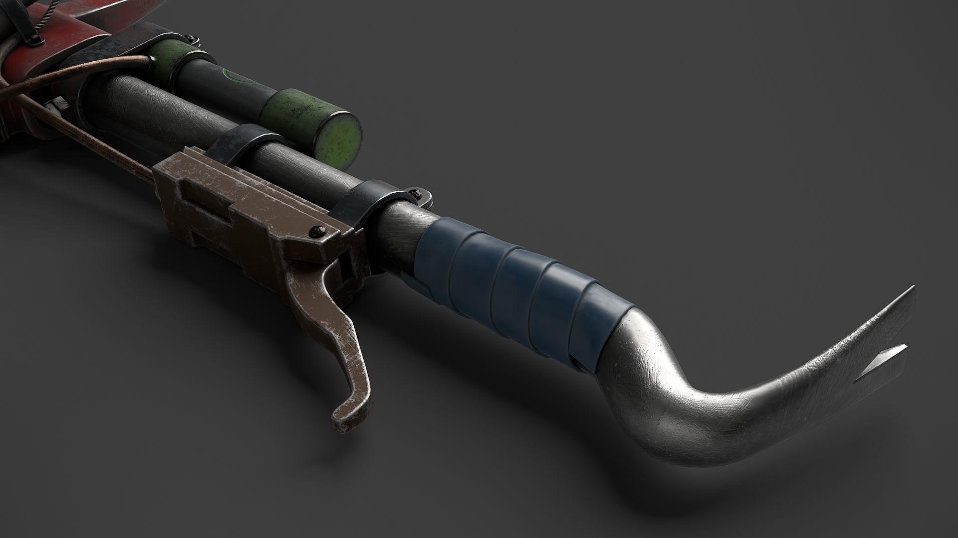 Modifiable Strike Weapon 20 Low-poly 3D model_7