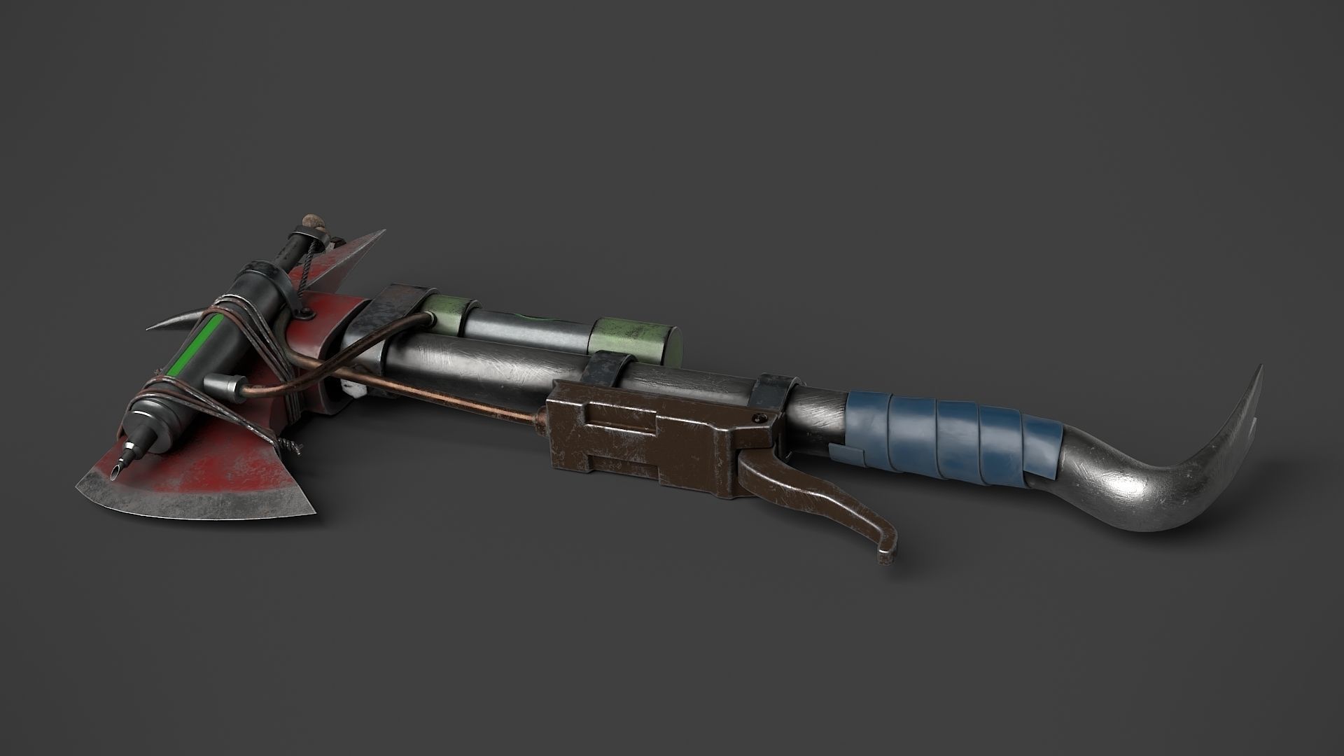 Modifiable Strike Weapon 20 Low-poly 3D model_5