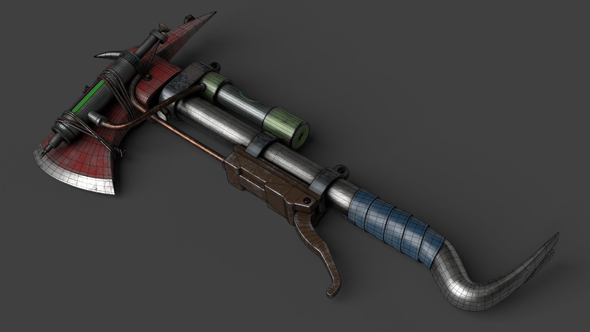 Modifiable Strike Weapon 20 Low-poly 3D model_10