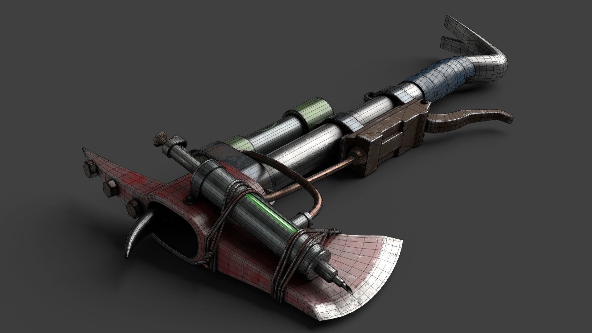 Modifiable Strike Weapon 20 Low-poly 3D model_13