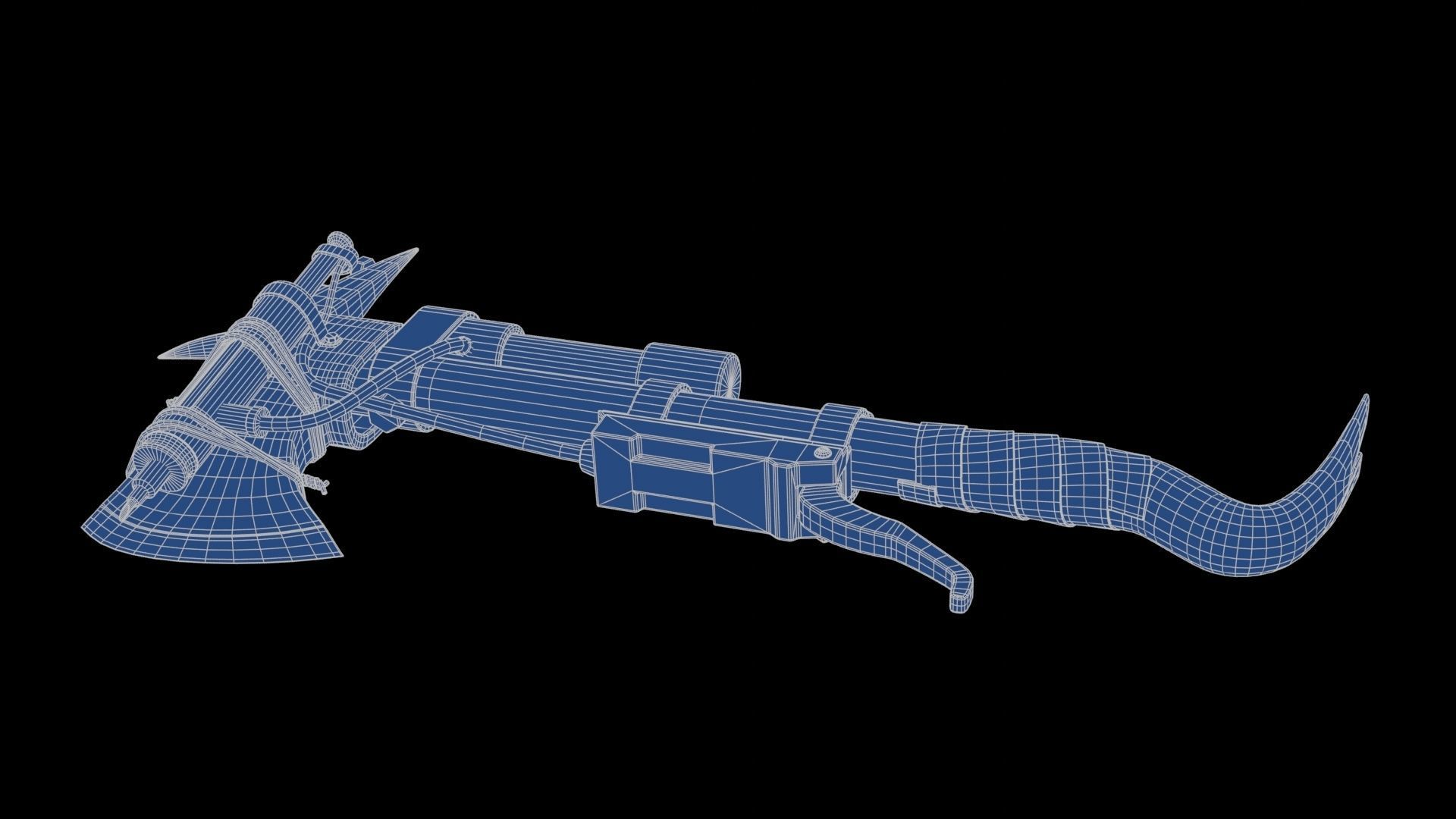 Modifiable Strike Weapon 20 Low-poly 3D model_25