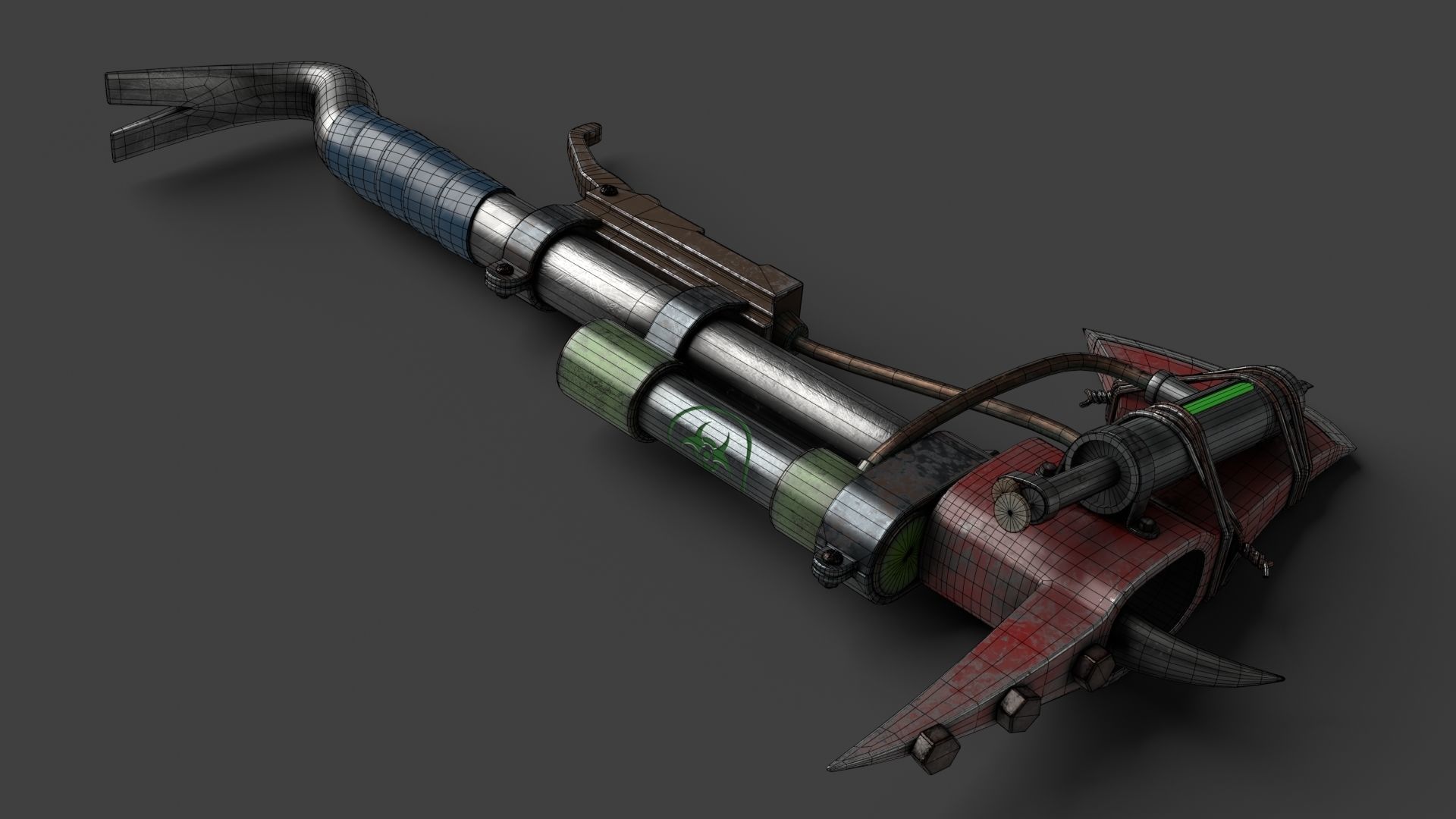 Modifiable Strike Weapon 20 Low-poly 3D model_11
