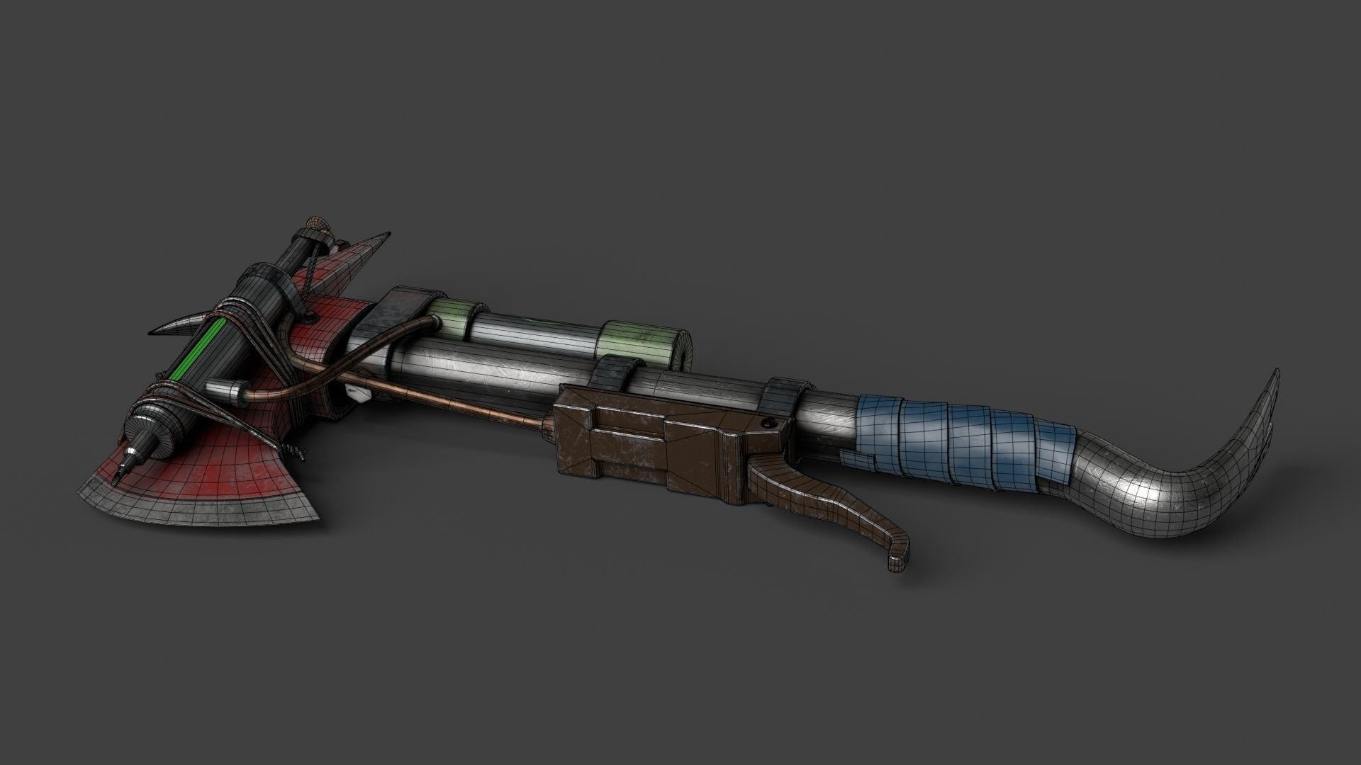 Modifiable Strike Weapon 20 Low-poly 3D model_15