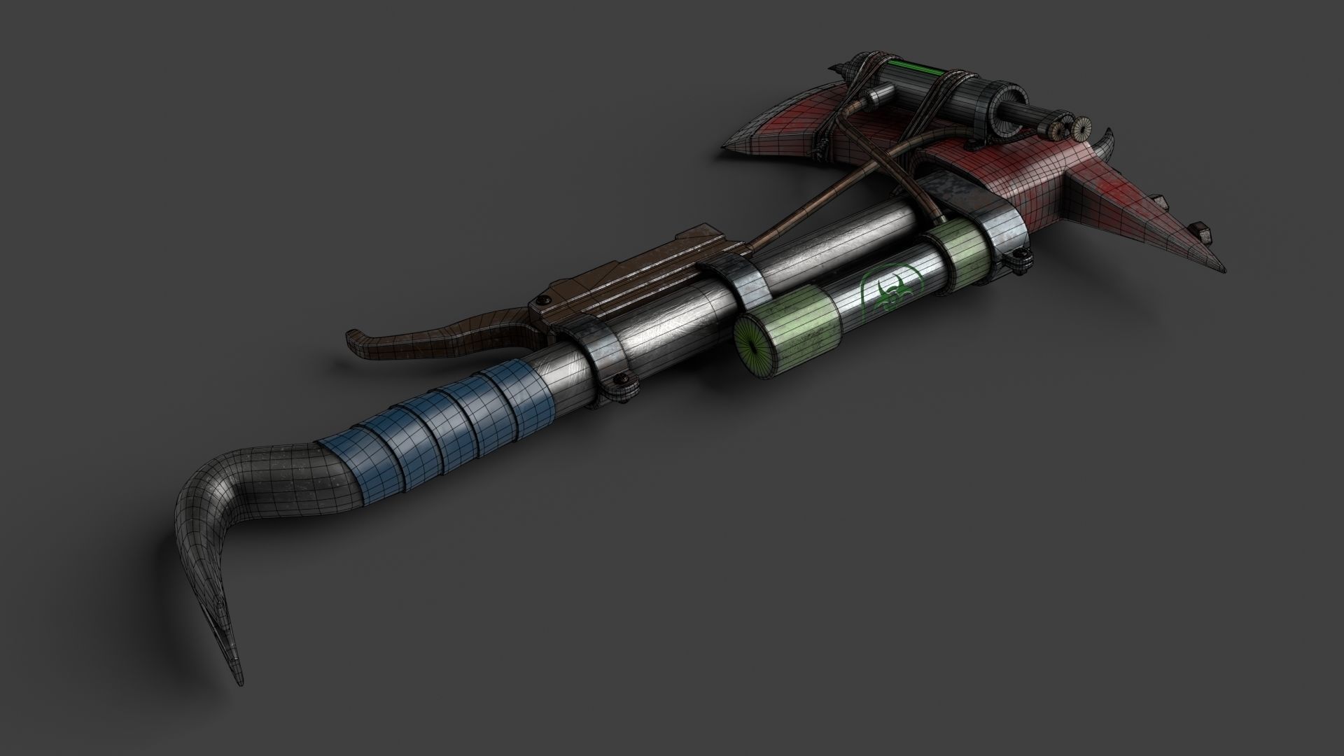 Modifiable Strike Weapon 20 Low-poly 3D model_12
