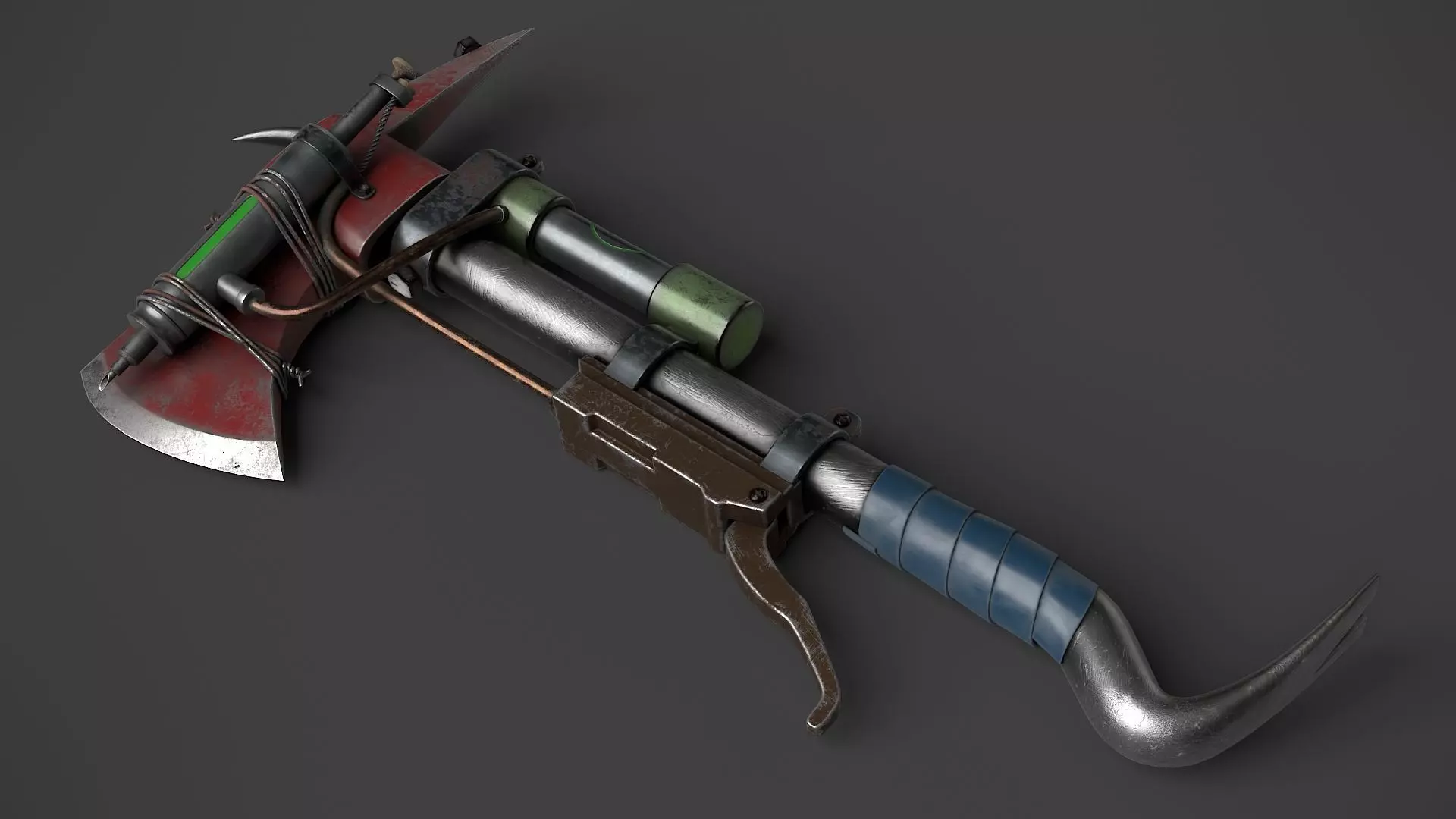 Modifiable Strike Weapon 20 Low-poly 3D model_0