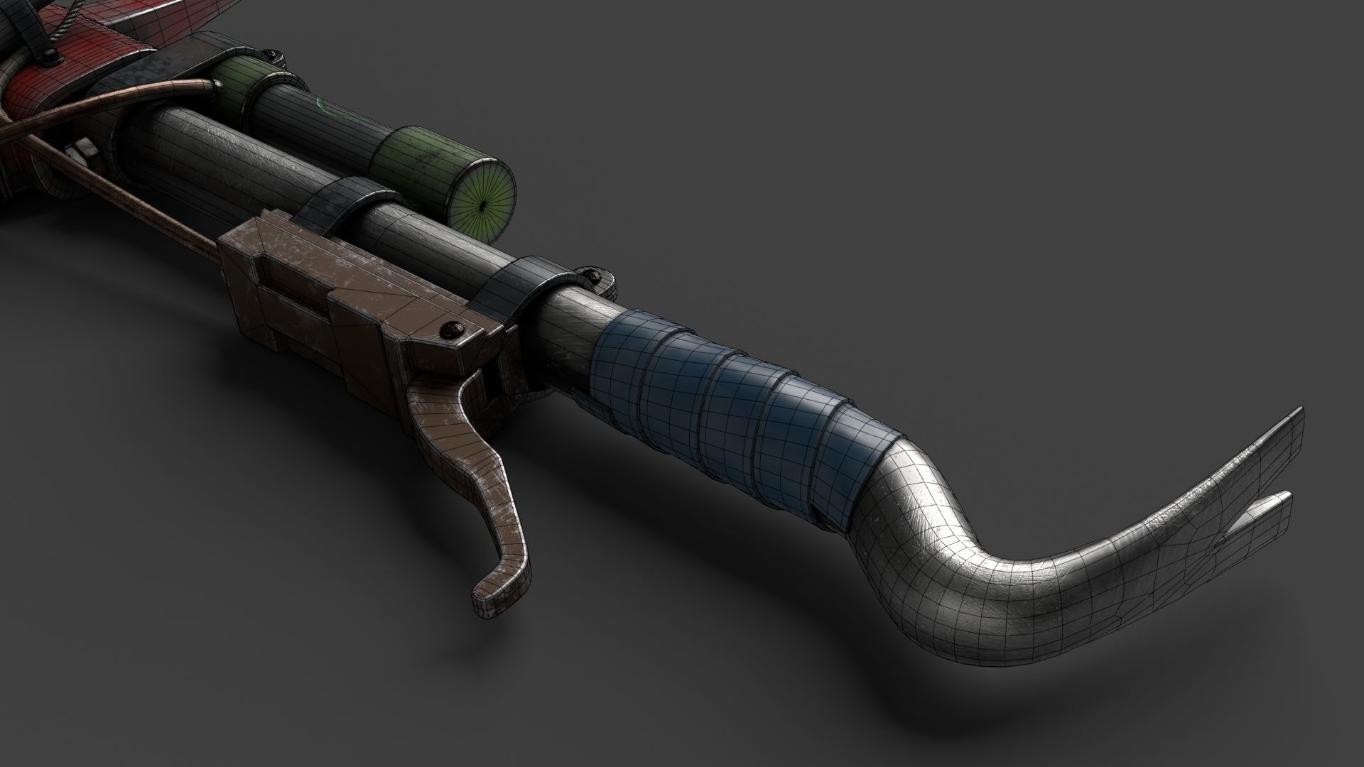 Modifiable Strike Weapon 20 Low-poly 3D model_17