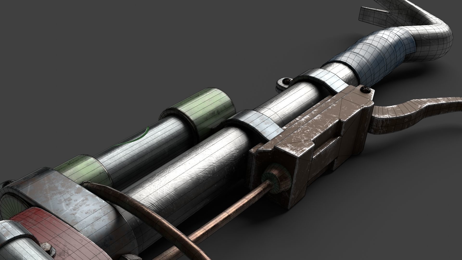Modifiable Strike Weapon 20 Low-poly 3D model_19