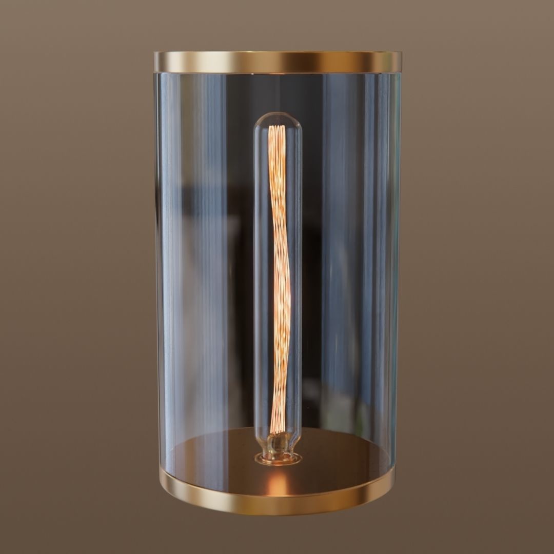 Decorative filament lamp 3D model_2