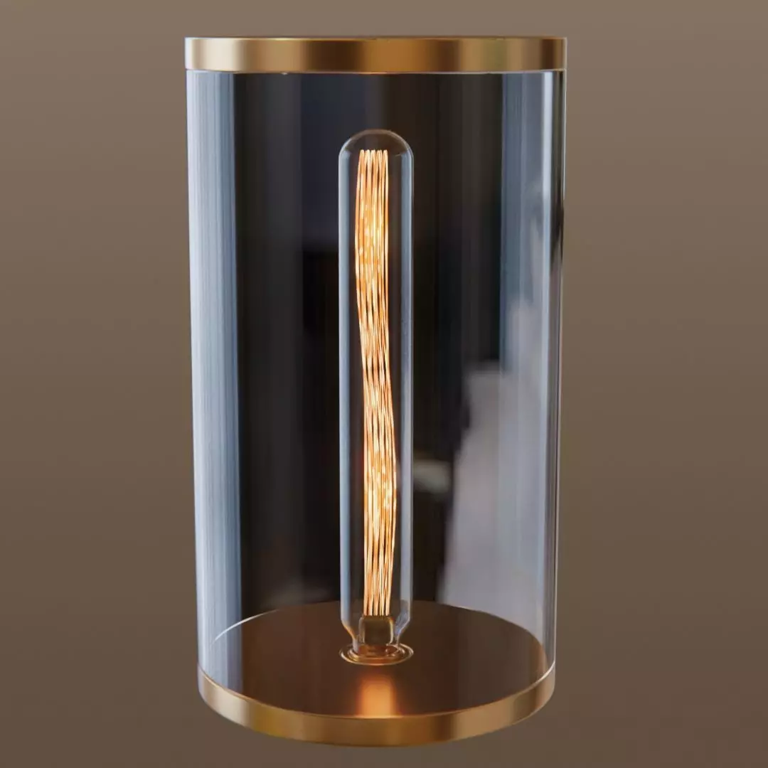 Decorative filament lamp 3D model_0