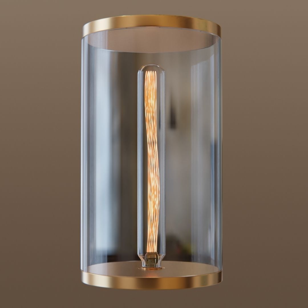 Decorative filament lamp 3D model_1