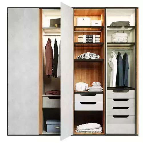 Wardrobe with clothes 8