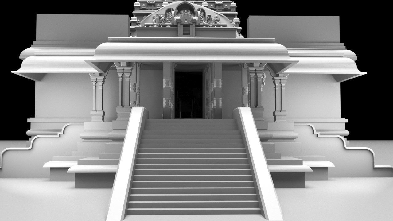 World Famous Thanjavur Big temple Inner 3d model india 3D model_4