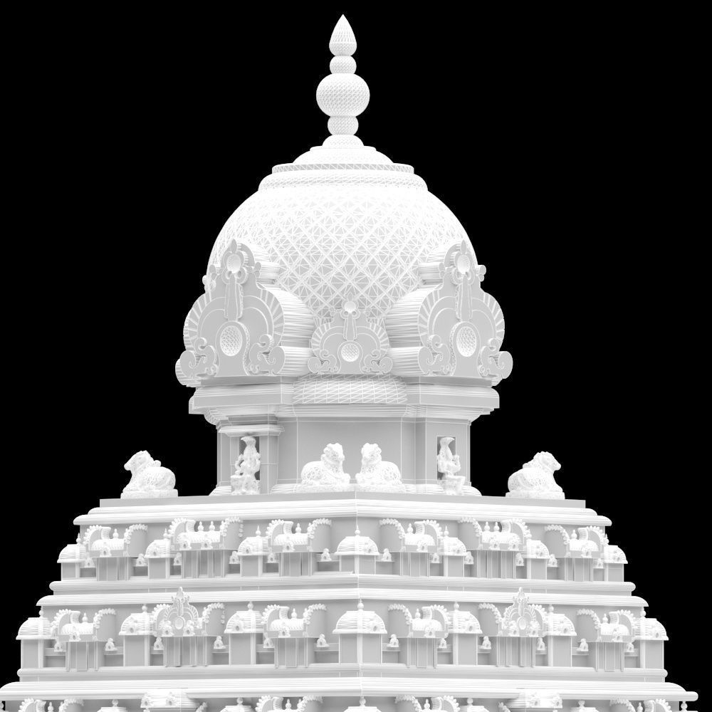 World Famous Thanjavur Big temple Inner 3d model india 3D model_2