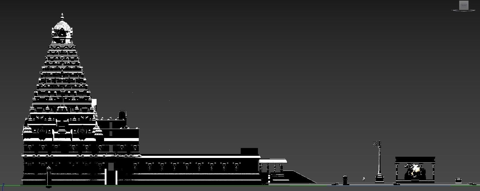 World Famous Thanjavur Big temple Inner 3d model india 3D model_10