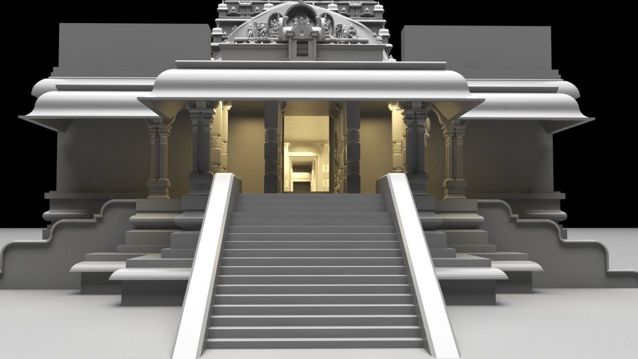 World Famous Thanjavur Big temple Inner 3d model india 3D model_13