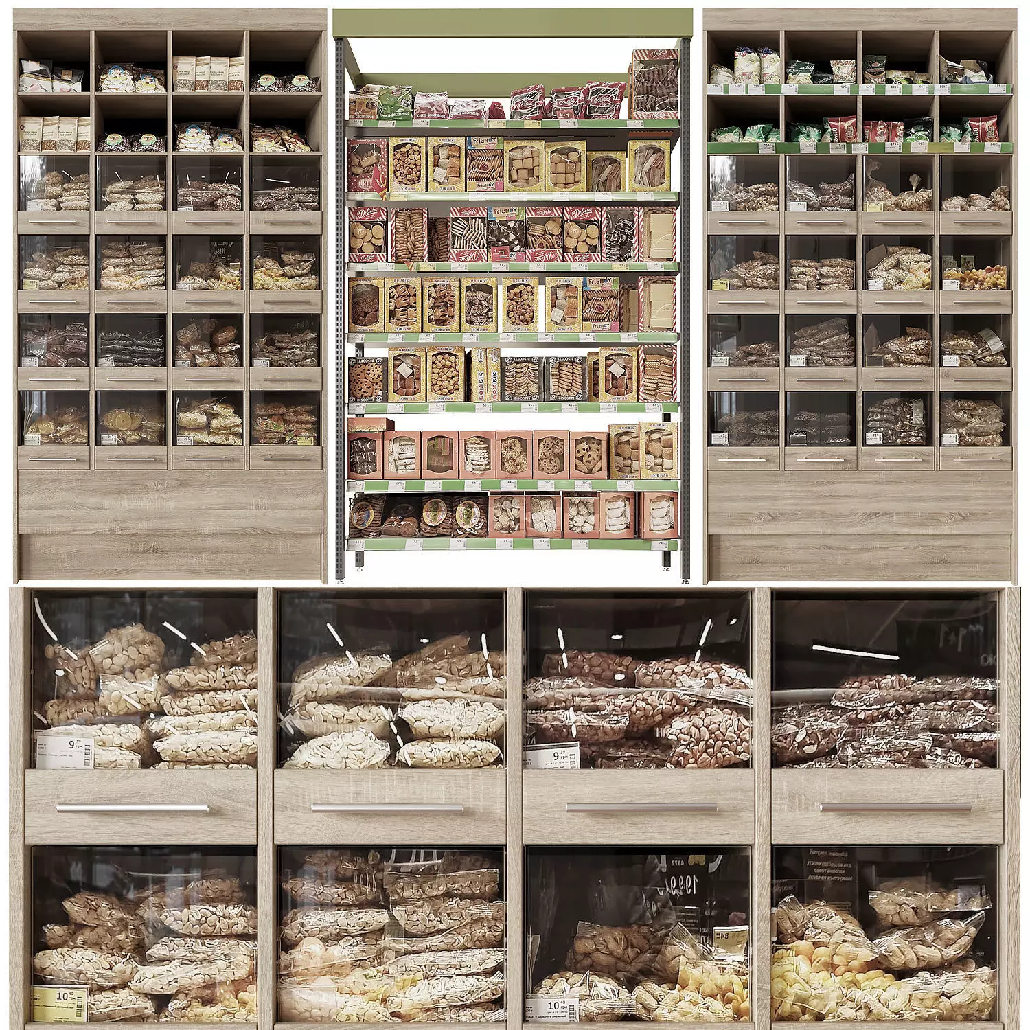 Nuts shelves 3D model