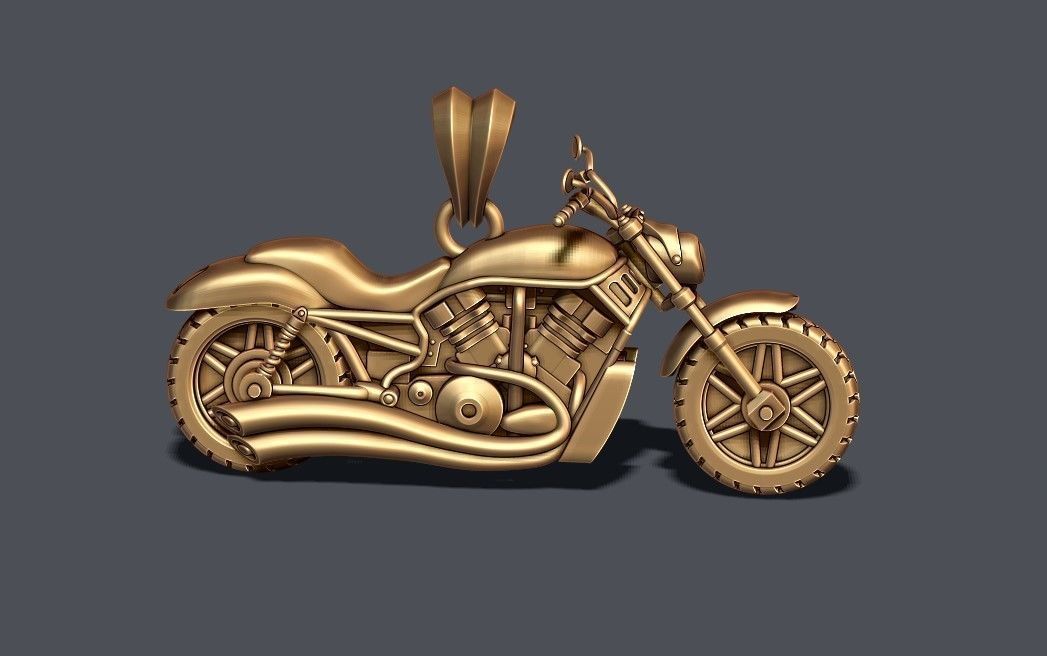 Motorcycle pendant 3d 3D print model_7