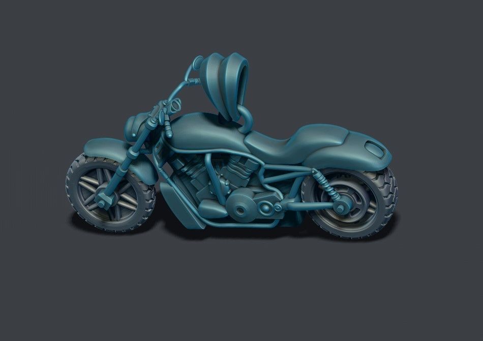 Motorcycle pendant 3d 3D print model_9