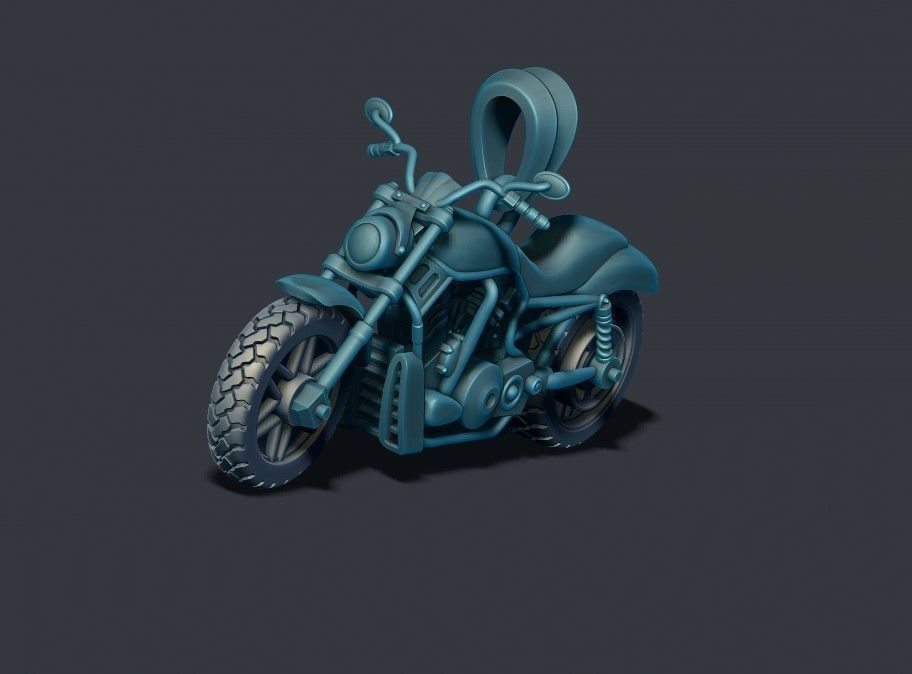 Motorcycle pendant 3d 3D print model_10
