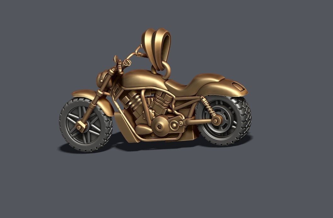 Motorcycle pendant 3d 3D print model_1