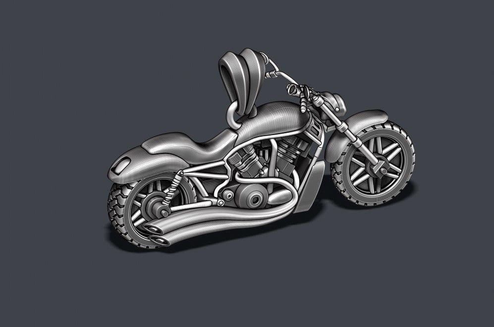 Motorcycle pendant 3d 3D print model_5