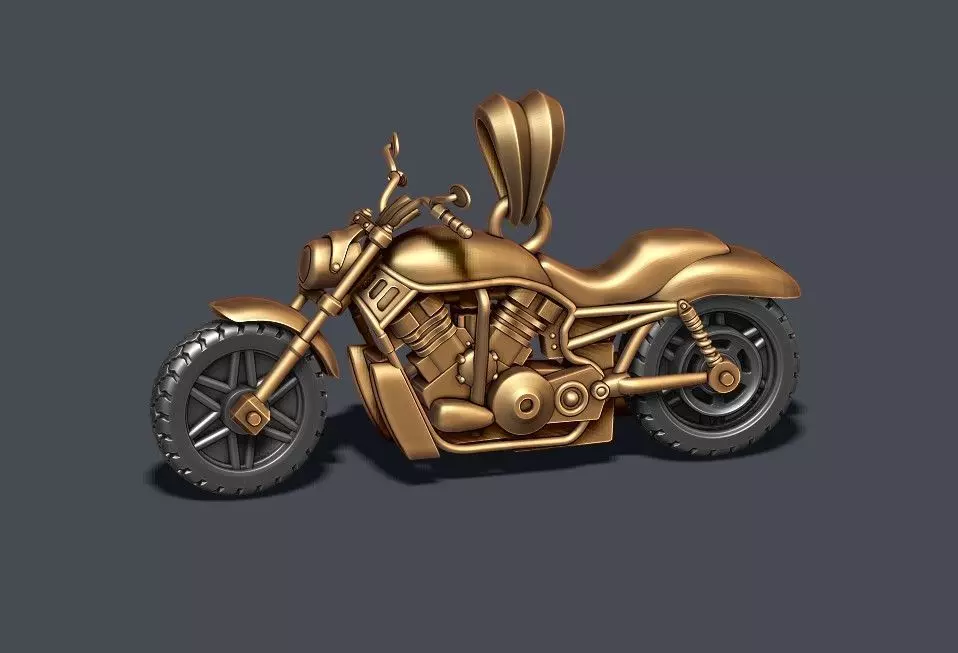 Motorcycle pendant 3d 3D print model_0