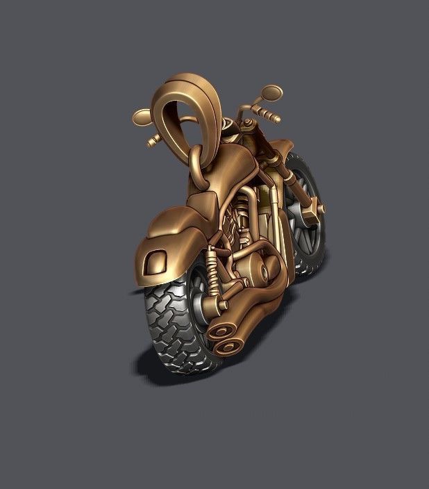 Motorcycle pendant 3d 3D print model_2