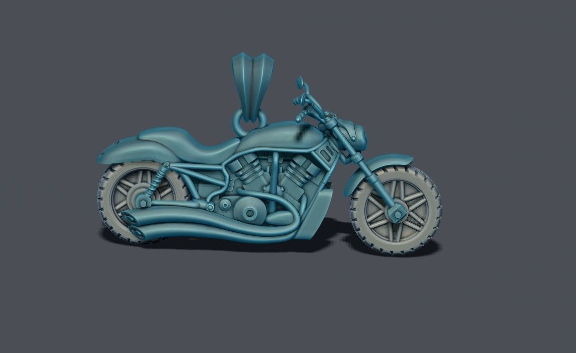 Motorcycle pendant 3d 3D print model_8