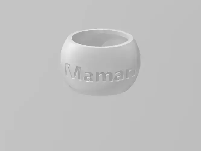 Napkin Ring Maman 3D print model