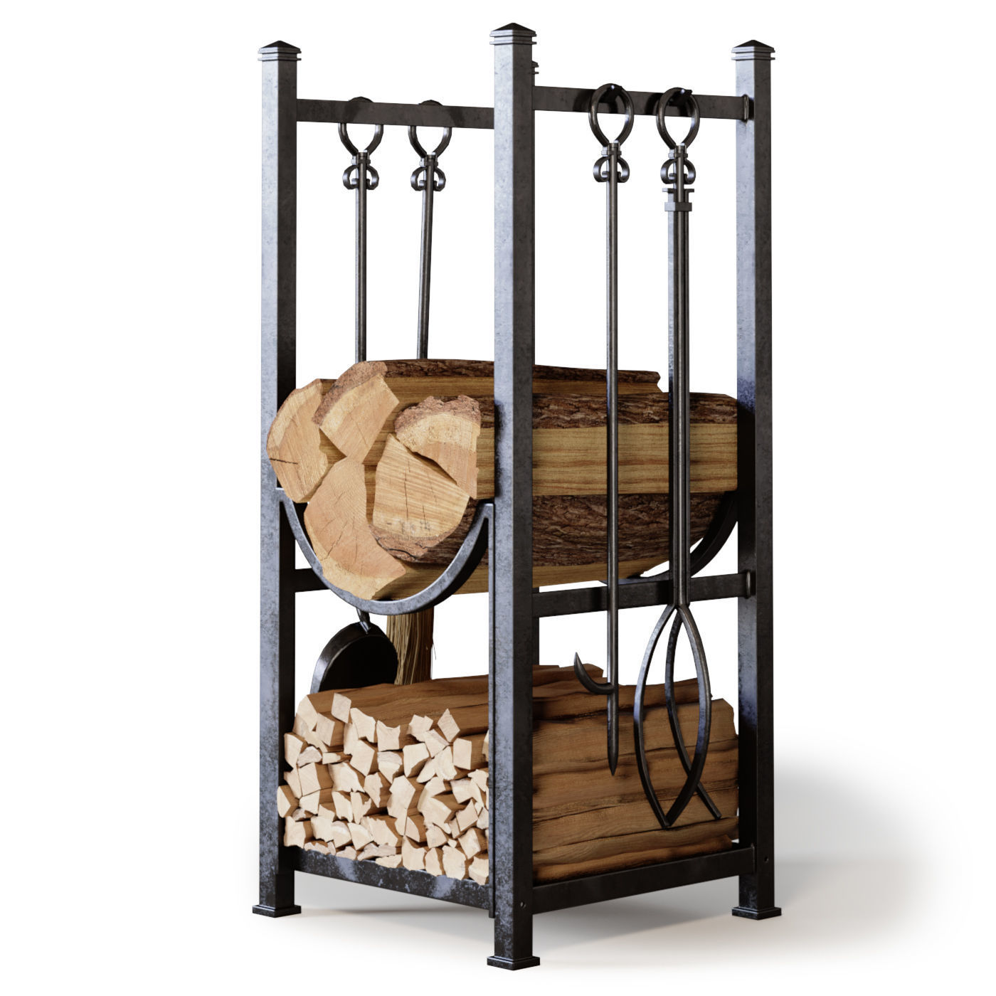 Decorative Set with Baskets 01 3D model_3