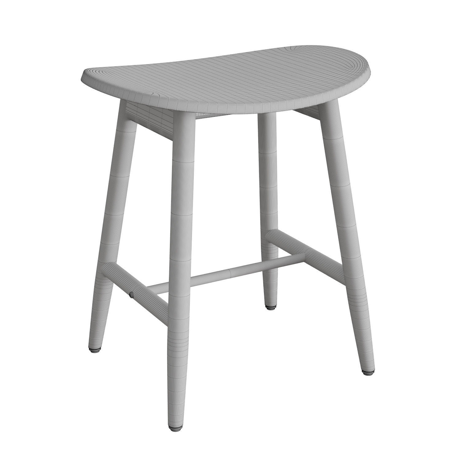 Icha Stool 3D model_4