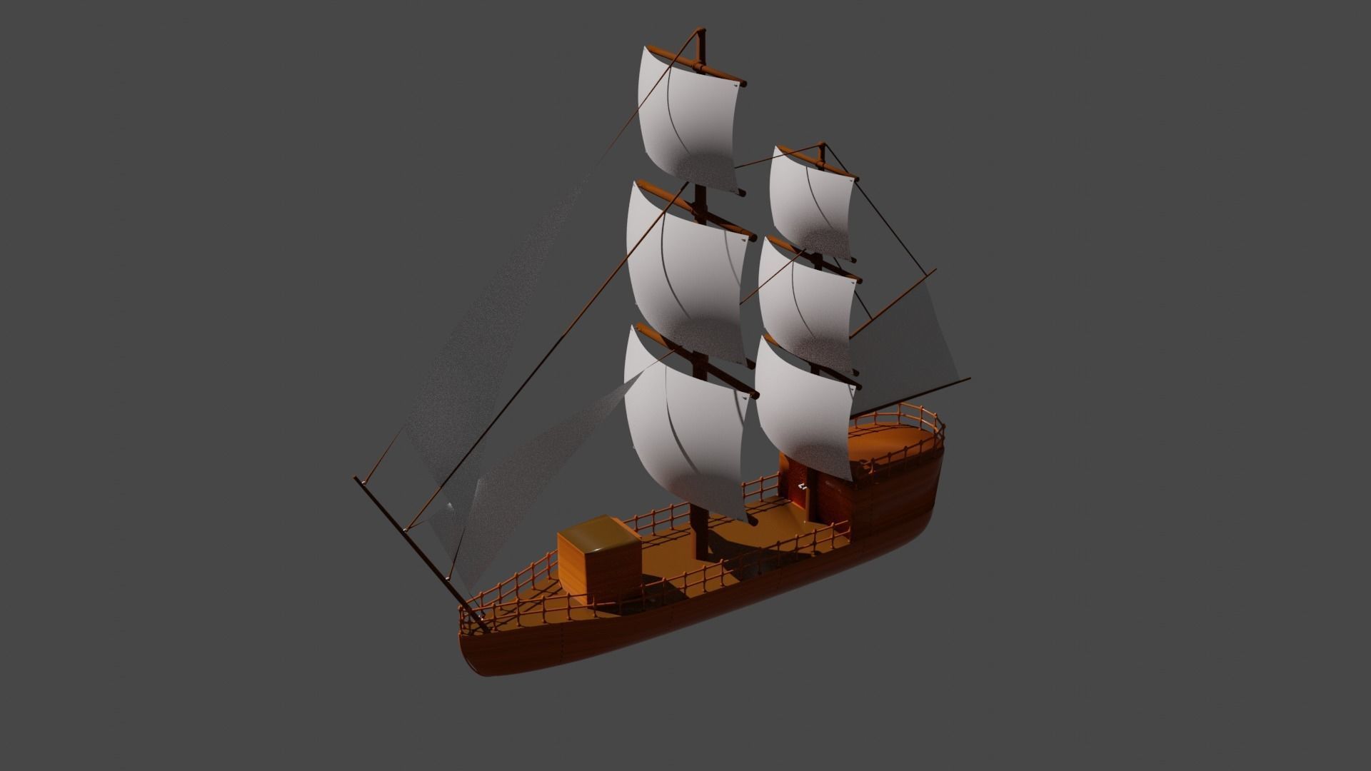 sail ship 3D model_1