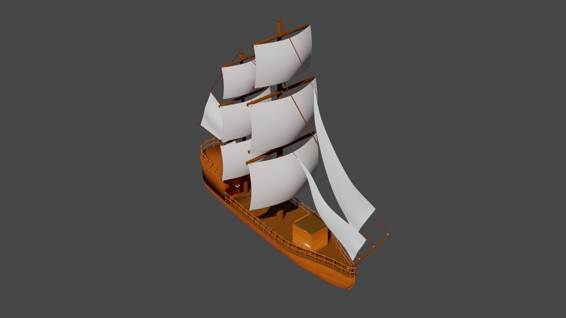 sail ship 3D model_2