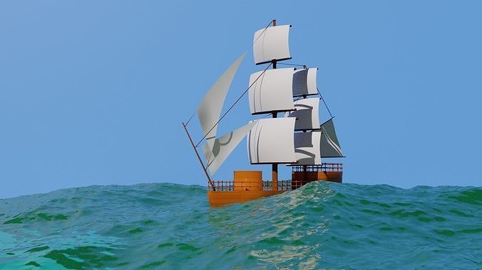 sail ship 3D model