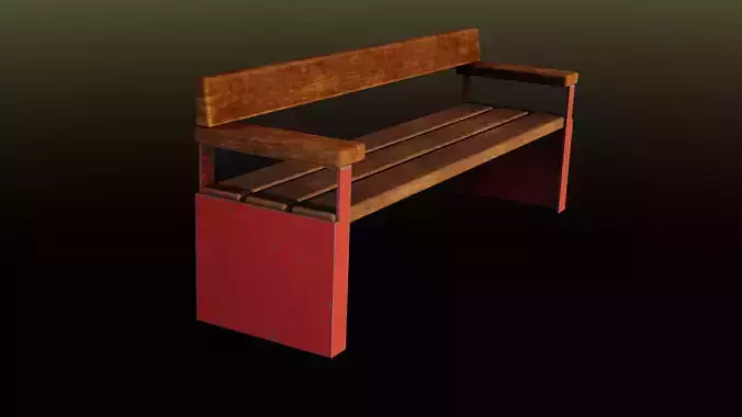 Wooden bench 