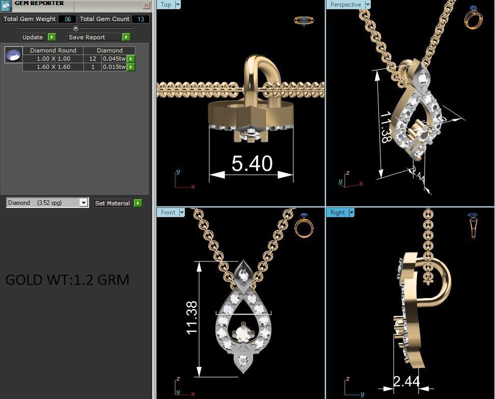 Women pendant 3dm render detail 3D print model_1