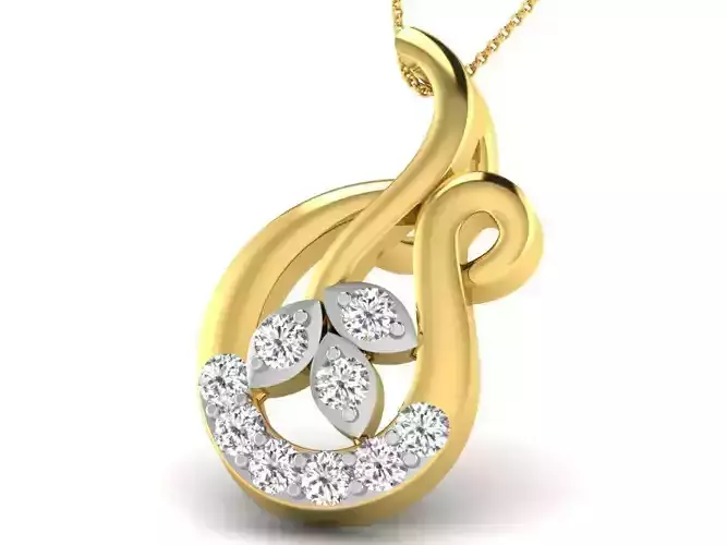 Women pendant 3dm render detail