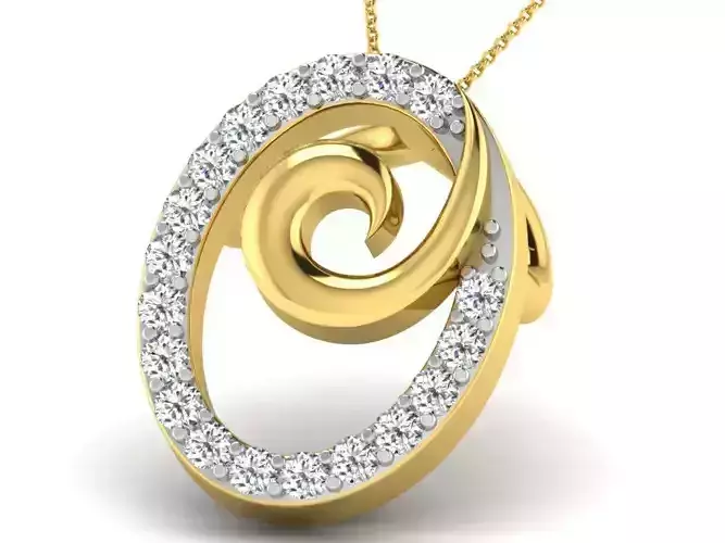 Women pendant 3dm render detail
