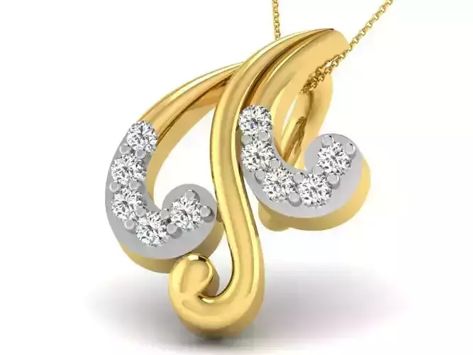 Women pendant 3dm render detail